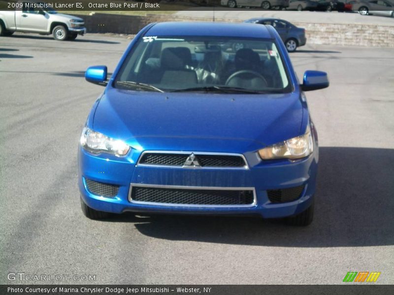 Octane Blue Pearl / Black 2009 Mitsubishi Lancer ES
