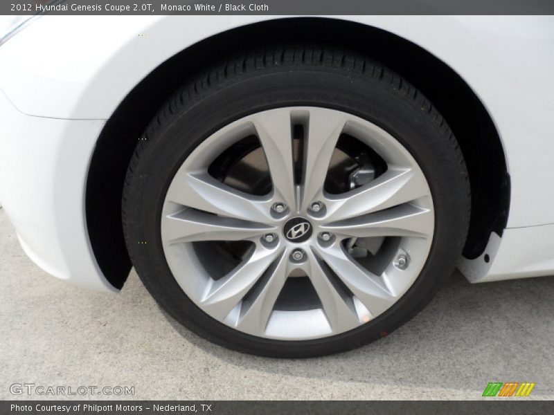 Monaco White / Black Cloth 2012 Hyundai Genesis Coupe 2.0T