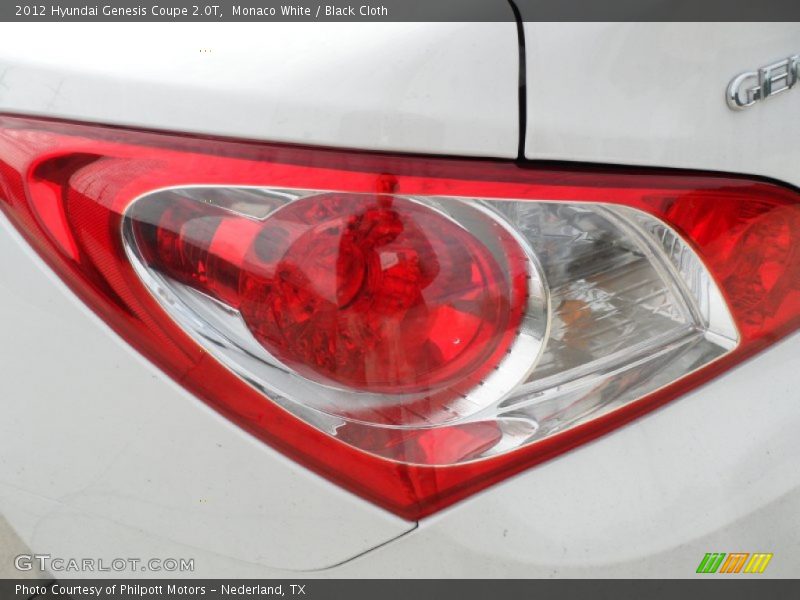Monaco White / Black Cloth 2012 Hyundai Genesis Coupe 2.0T