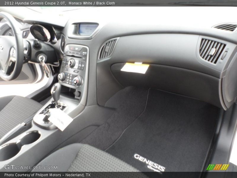Monaco White / Black Cloth 2012 Hyundai Genesis Coupe 2.0T