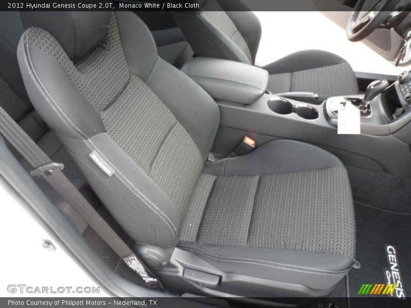 Monaco White / Black Cloth 2012 Hyundai Genesis Coupe 2.0T