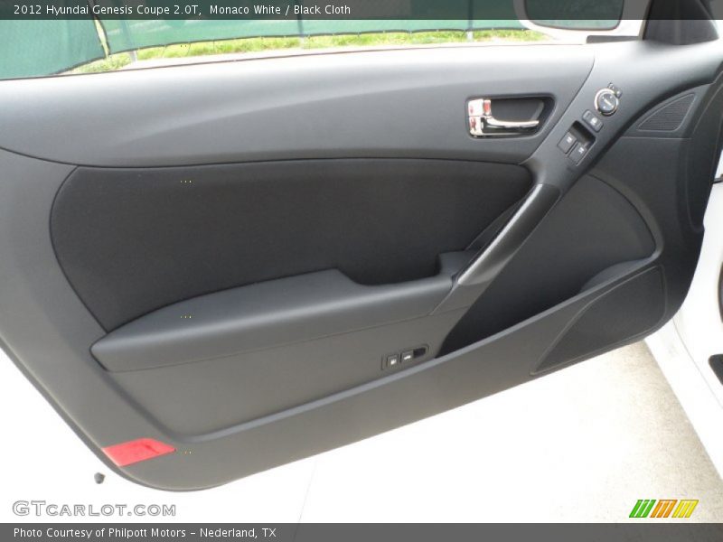Monaco White / Black Cloth 2012 Hyundai Genesis Coupe 2.0T