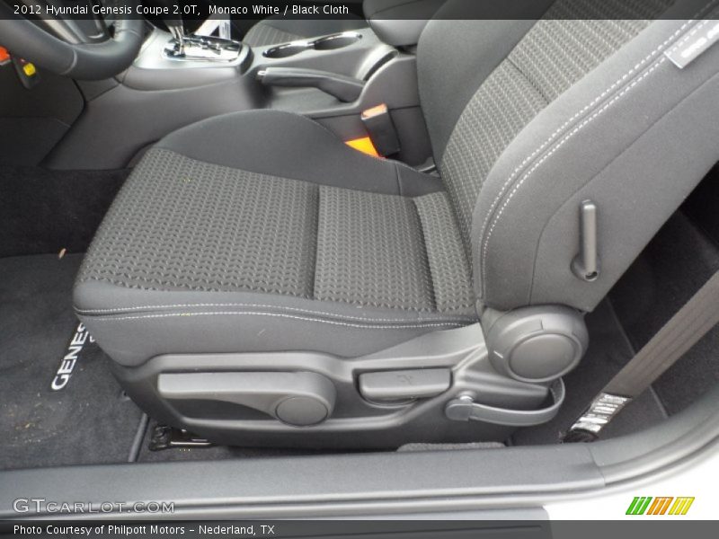 Monaco White / Black Cloth 2012 Hyundai Genesis Coupe 2.0T