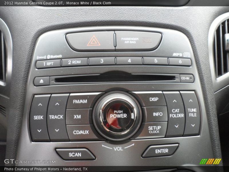 Monaco White / Black Cloth 2012 Hyundai Genesis Coupe 2.0T
