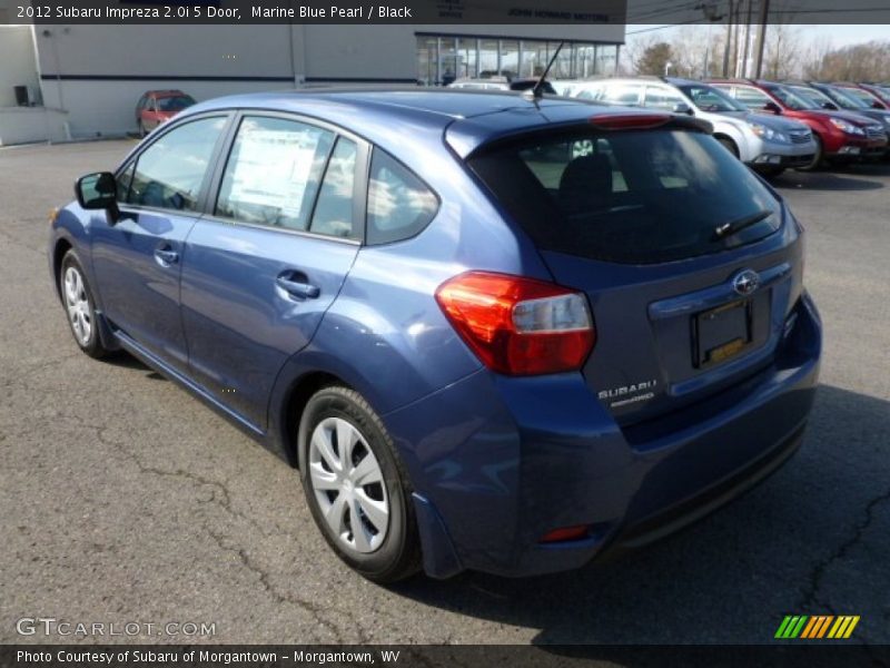 Marine Blue Pearl / Black 2012 Subaru Impreza 2.0i 5 Door