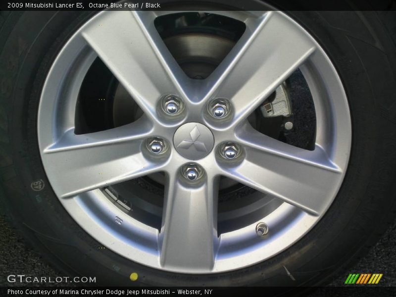 Octane Blue Pearl / Black 2009 Mitsubishi Lancer ES