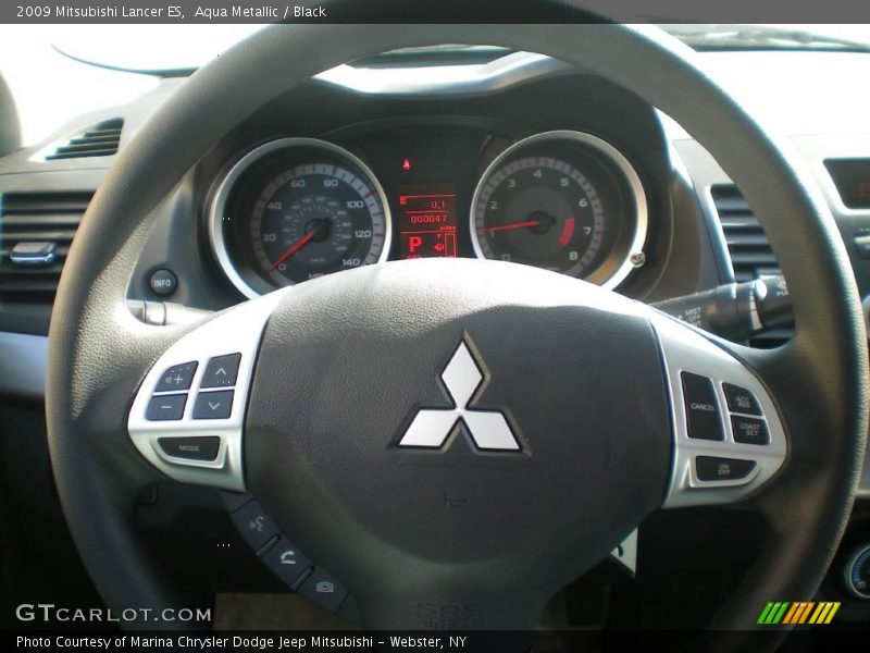 Aqua Metallic / Black 2009 Mitsubishi Lancer ES
