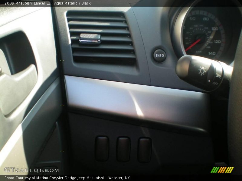 Aqua Metallic / Black 2009 Mitsubishi Lancer ES