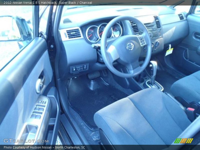 Super Black / Charcoal 2012 Nissan Versa 1.8 S Hatchback