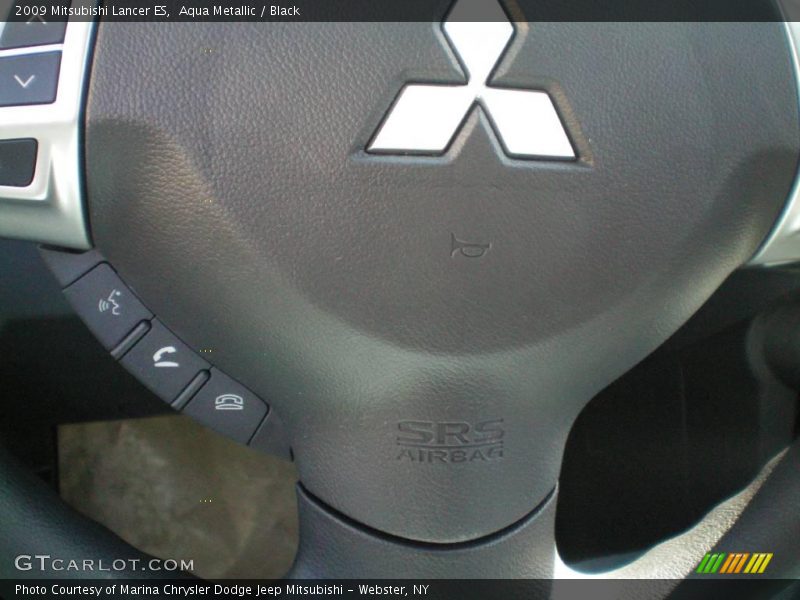 Aqua Metallic / Black 2009 Mitsubishi Lancer ES