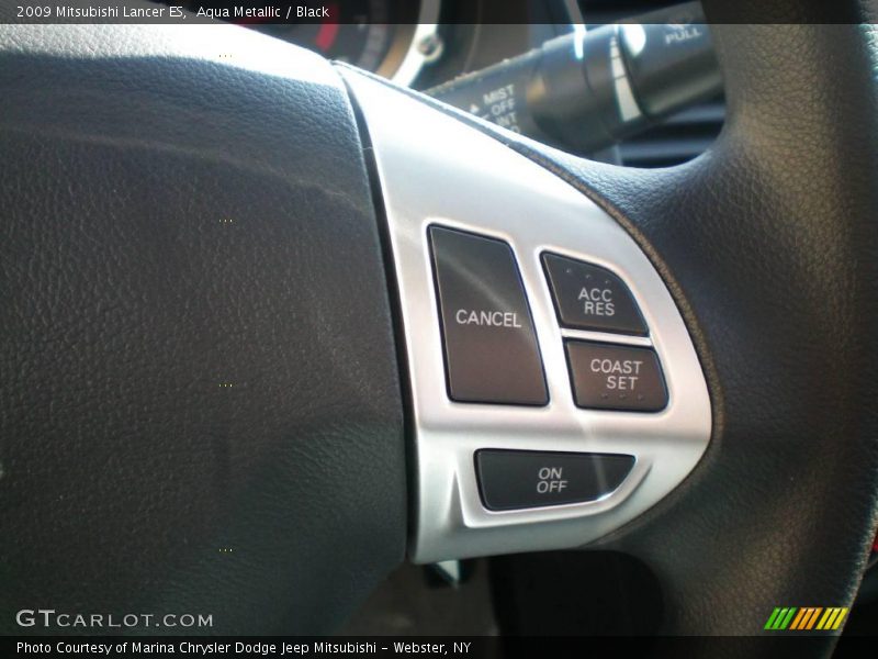 Aqua Metallic / Black 2009 Mitsubishi Lancer ES