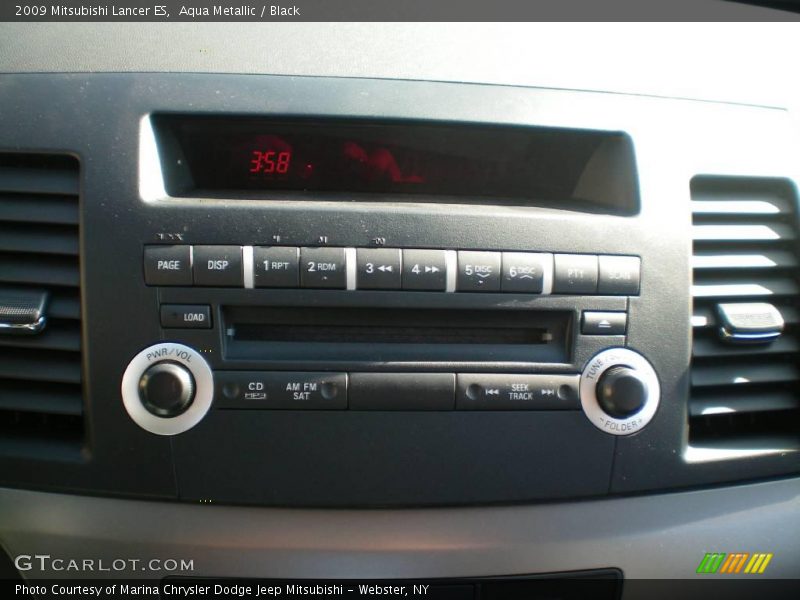 Aqua Metallic / Black 2009 Mitsubishi Lancer ES
