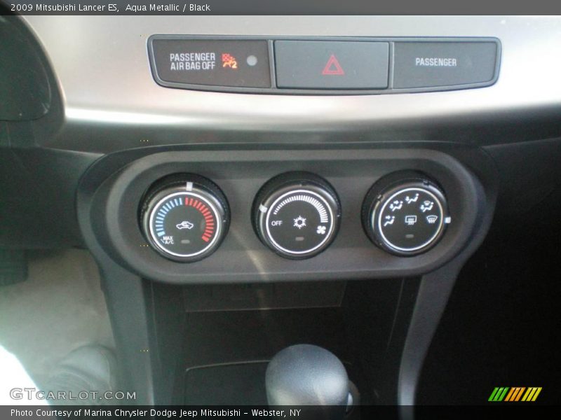 Aqua Metallic / Black 2009 Mitsubishi Lancer ES