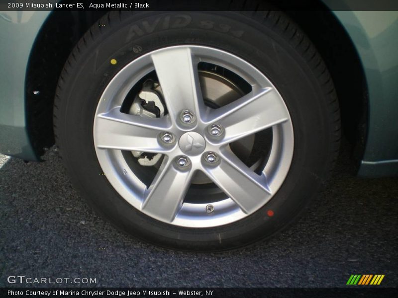 Aqua Metallic / Black 2009 Mitsubishi Lancer ES