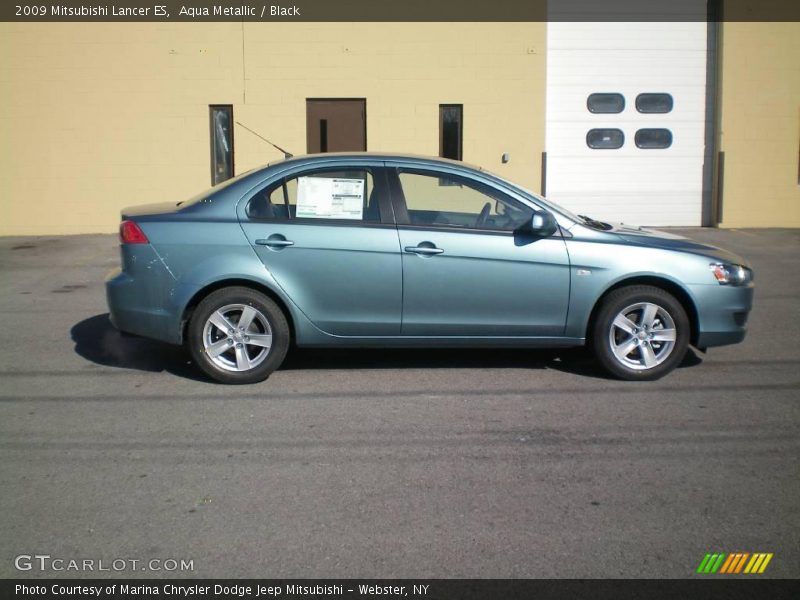 Aqua Metallic / Black 2009 Mitsubishi Lancer ES