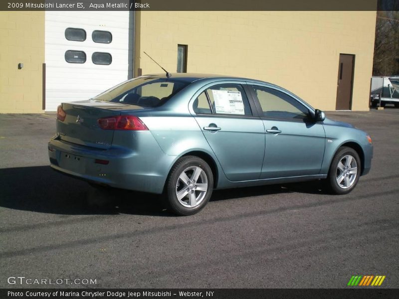 Aqua Metallic / Black 2009 Mitsubishi Lancer ES