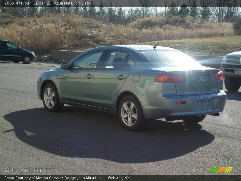 Aqua Metallic / Black 2009 Mitsubishi Lancer ES
