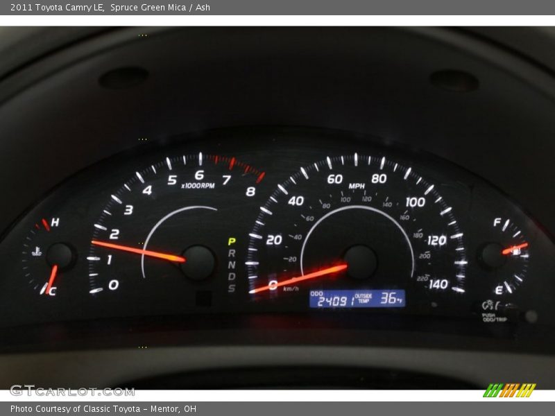 Spruce Green Mica / Ash 2011 Toyota Camry LE