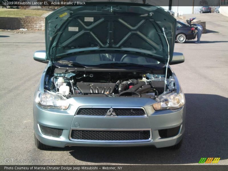 Aqua Metallic / Black 2009 Mitsubishi Lancer ES