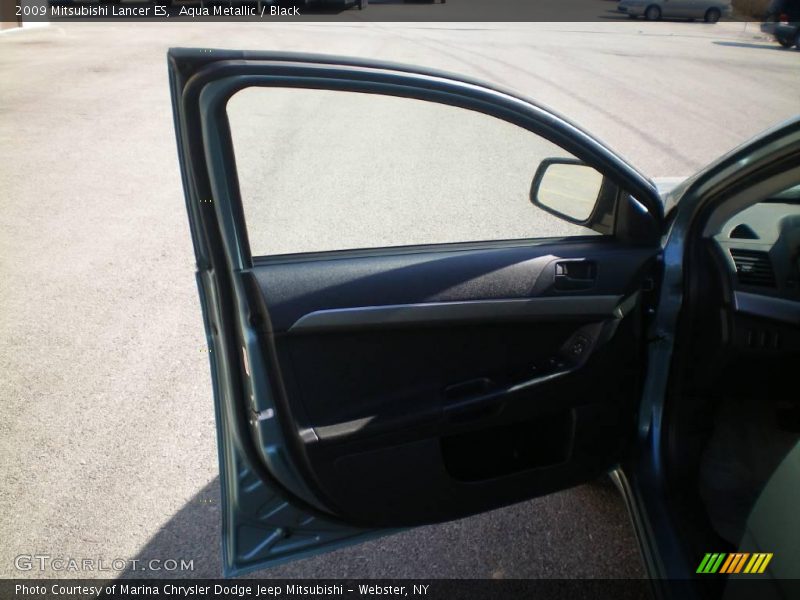 Aqua Metallic / Black 2009 Mitsubishi Lancer ES