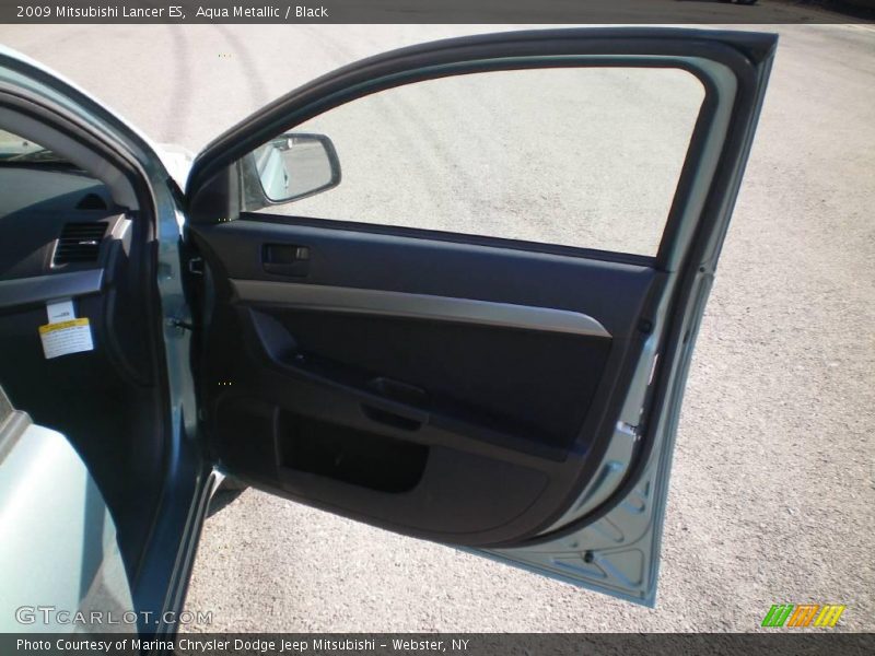 Aqua Metallic / Black 2009 Mitsubishi Lancer ES