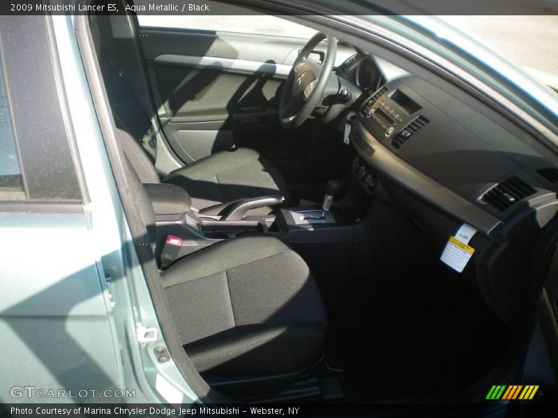 Aqua Metallic / Black 2009 Mitsubishi Lancer ES