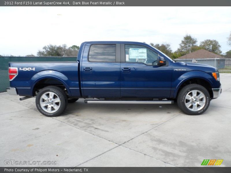 Dark Blue Pearl Metallic / Black 2012 Ford F150 Lariat SuperCrew 4x4