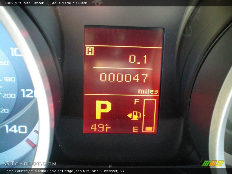 Aqua Metallic / Black 2009 Mitsubishi Lancer ES