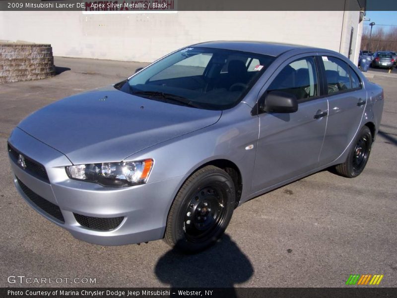 Apex Silver Metallic / Black 2009 Mitsubishi Lancer DE