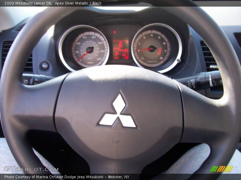 Apex Silver Metallic / Black 2009 Mitsubishi Lancer DE
