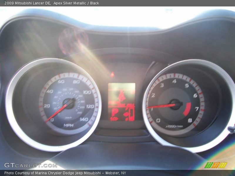 Apex Silver Metallic / Black 2009 Mitsubishi Lancer DE