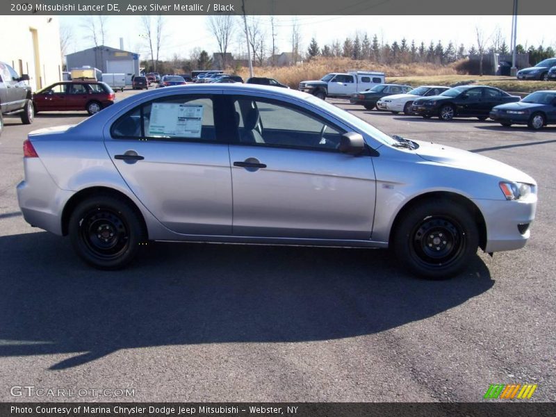 Apex Silver Metallic / Black 2009 Mitsubishi Lancer DE