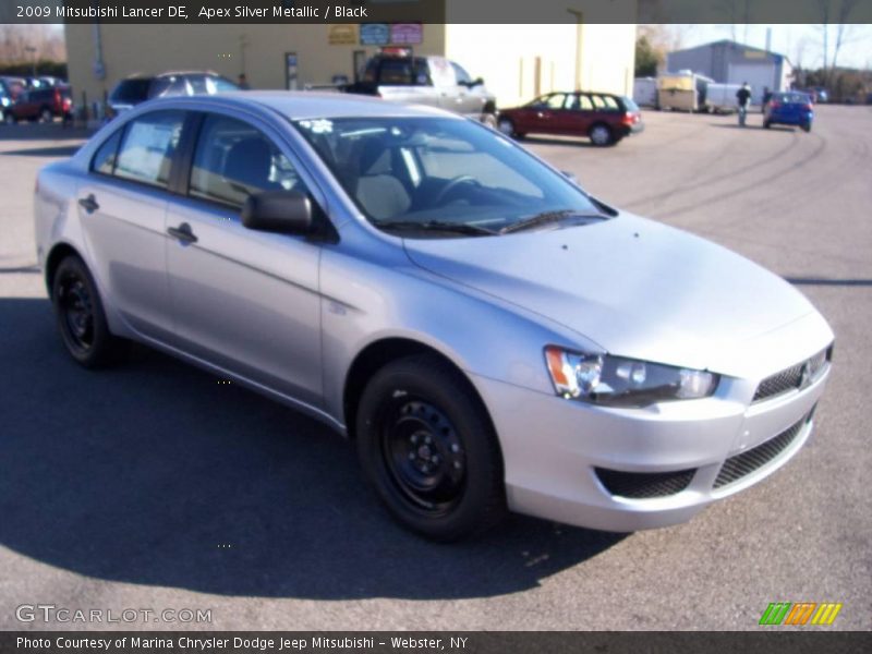 Apex Silver Metallic / Black 2009 Mitsubishi Lancer DE