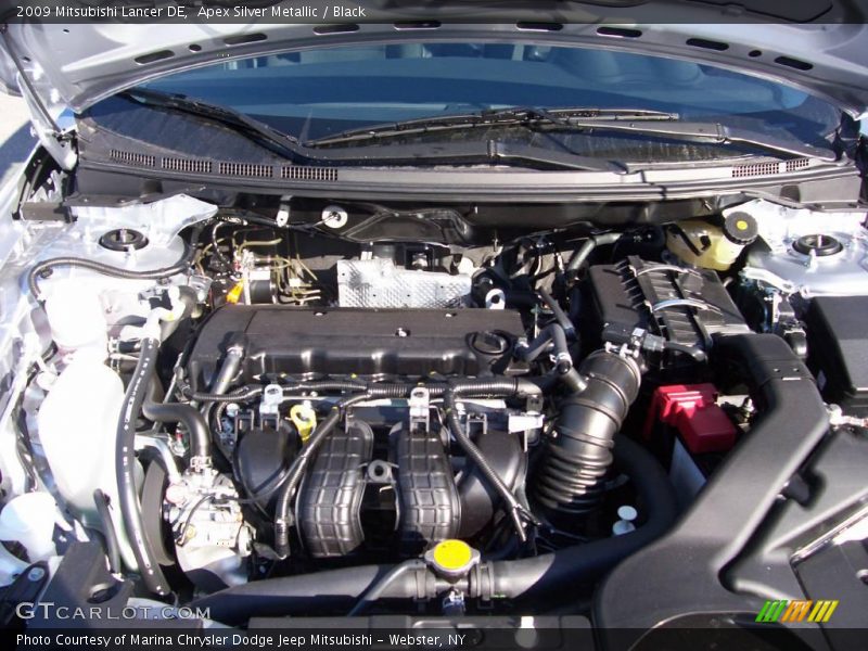 Apex Silver Metallic / Black 2009 Mitsubishi Lancer DE
