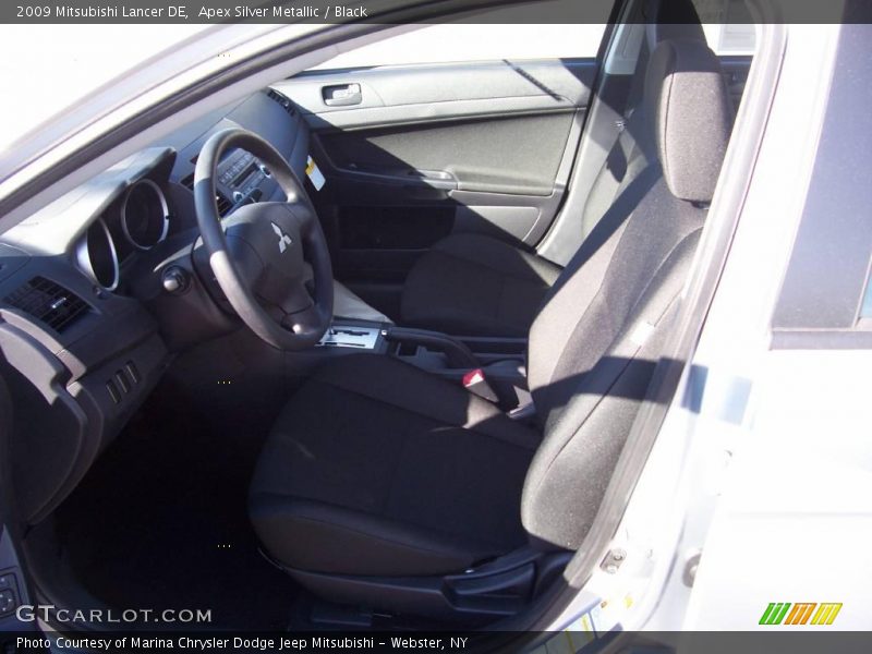Apex Silver Metallic / Black 2009 Mitsubishi Lancer DE