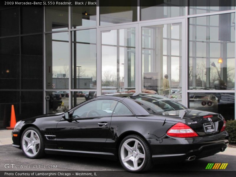 Black / Black 2009 Mercedes-Benz SL 550 Roadster