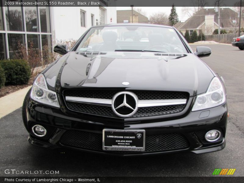 Black / Black 2009 Mercedes-Benz SL 550 Roadster