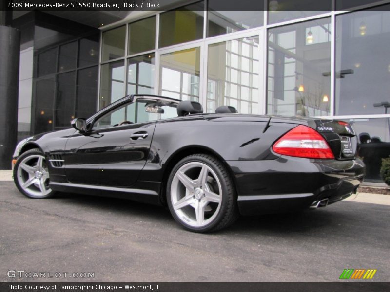 Black / Black 2009 Mercedes-Benz SL 550 Roadster
