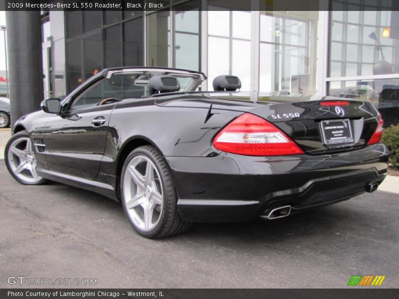 Black / Black 2009 Mercedes-Benz SL 550 Roadster