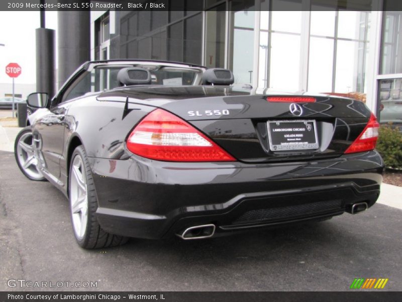 Black / Black 2009 Mercedes-Benz SL 550 Roadster