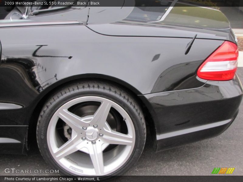 Black / Black 2009 Mercedes-Benz SL 550 Roadster