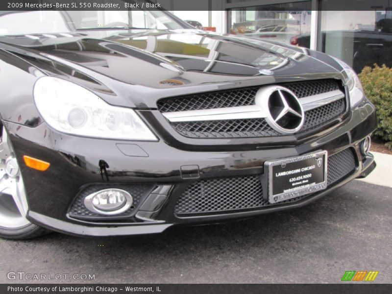 Black / Black 2009 Mercedes-Benz SL 550 Roadster