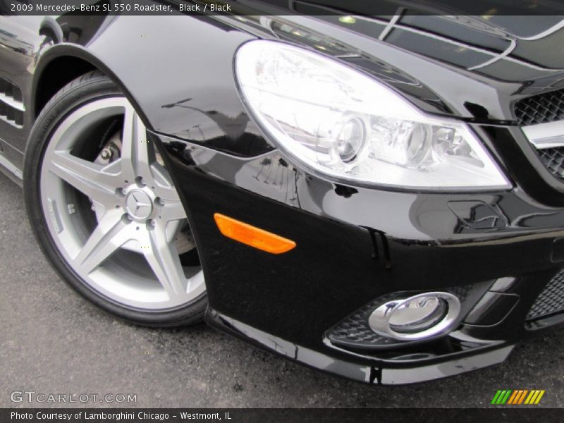 Black / Black 2009 Mercedes-Benz SL 550 Roadster