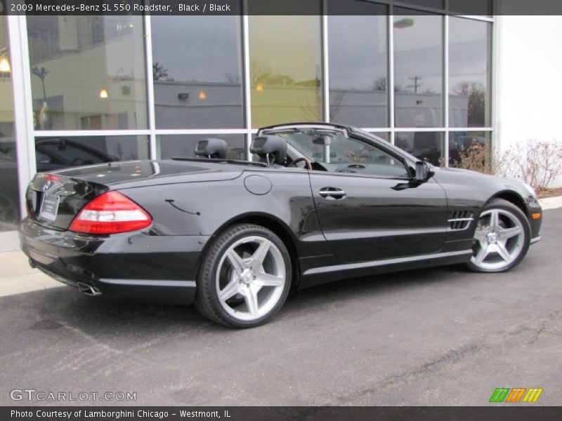 Black / Black 2009 Mercedes-Benz SL 550 Roadster