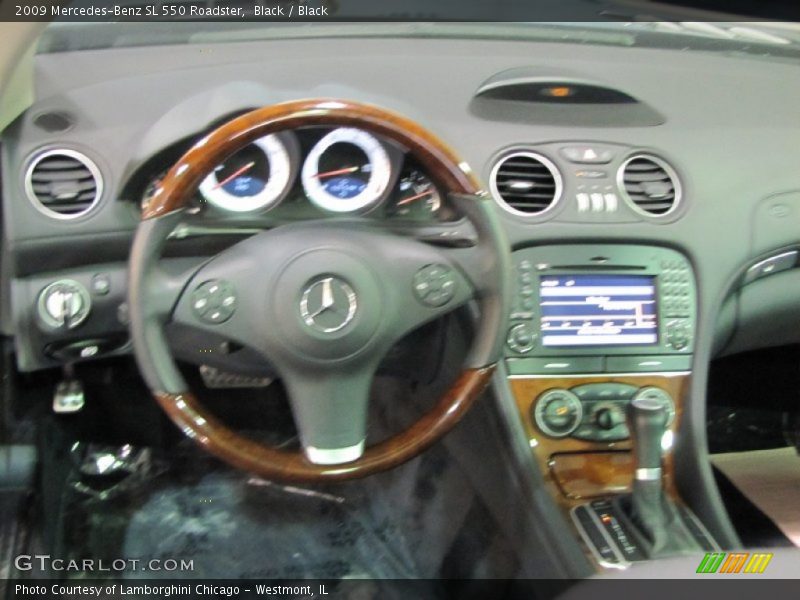 Black / Black 2009 Mercedes-Benz SL 550 Roadster