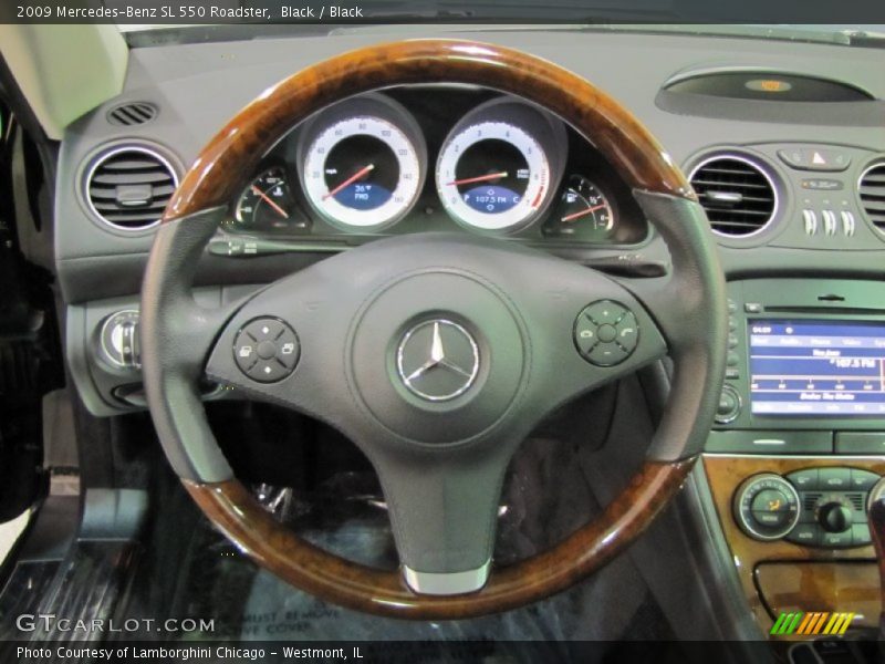 Black / Black 2009 Mercedes-Benz SL 550 Roadster