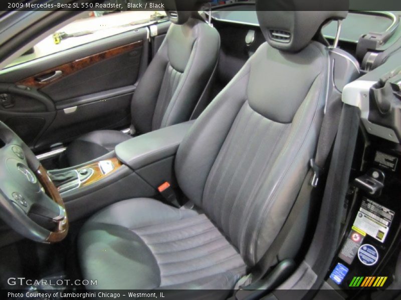 Black / Black 2009 Mercedes-Benz SL 550 Roadster