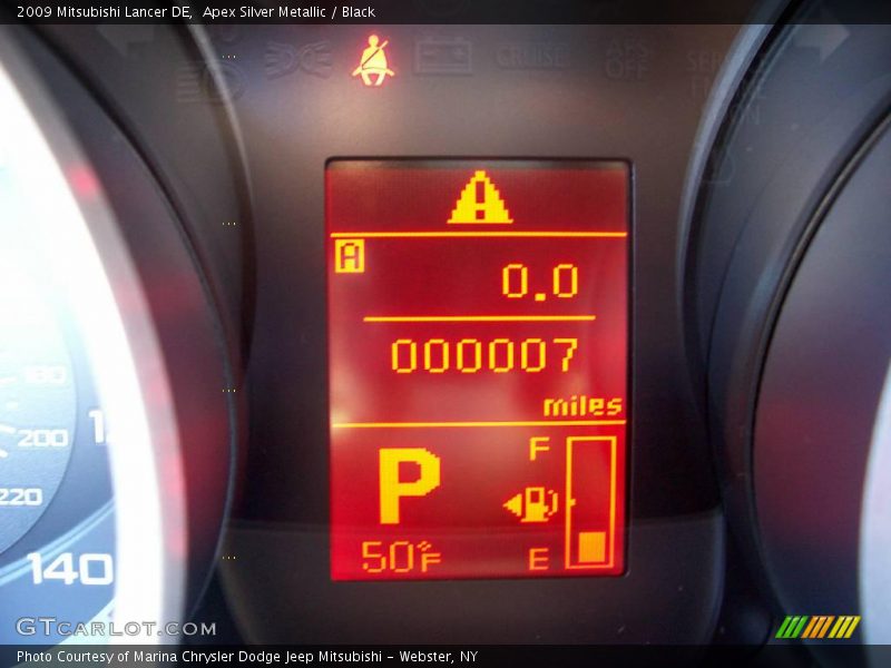 Apex Silver Metallic / Black 2009 Mitsubishi Lancer DE