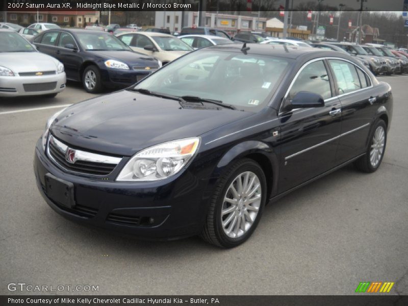 Midnight Blue Metallic / Morocco Brown 2007 Saturn Aura XR
