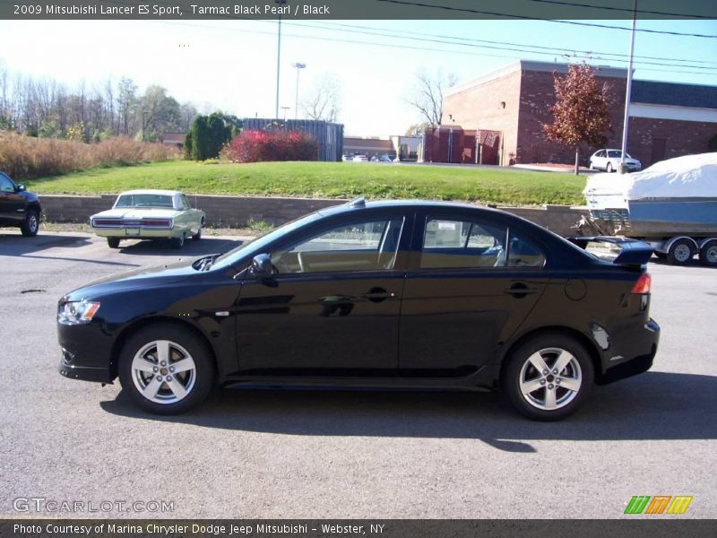 Tarmac Black Pearl / Black 2009 Mitsubishi Lancer ES Sport
